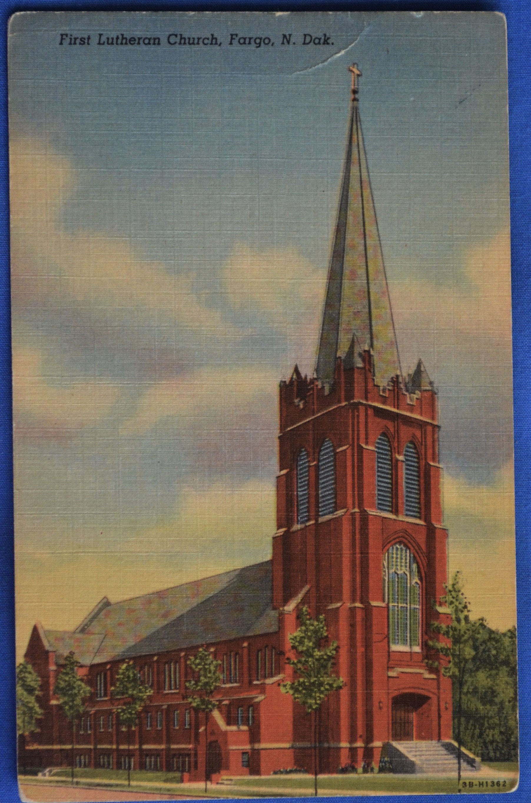 First Lutheran Church Fargo North Dakota Linen Postcard Etsy