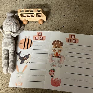 Alphabet Words Writing Practice in Spanish, Práctica de Escritura del Alfabeto