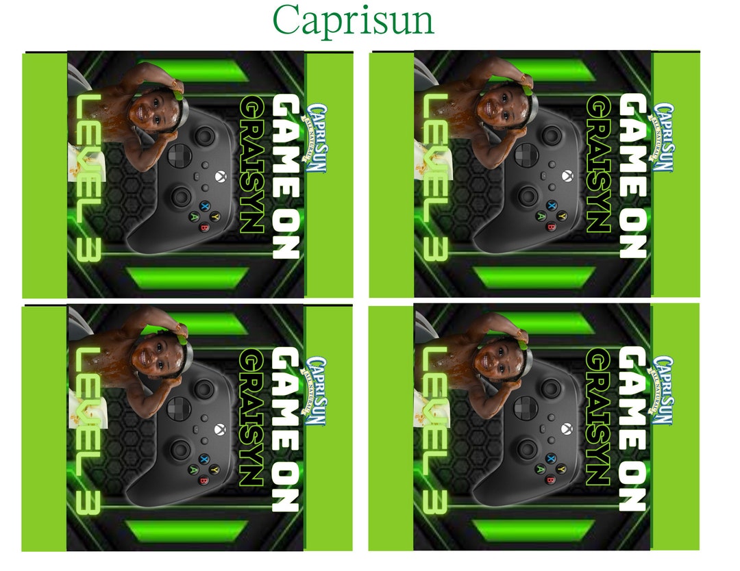 Game on Caprisun Digital Editable Design - Etsy