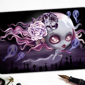 Ghostly Luna, Limited Edition Postcard, Spooky Cute, Postcrossing, Snail Mail