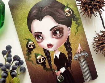 Postal de edición limitada de Wednesday Addams Postcrossing Snail Mail Spooky Girl - Be Afraid