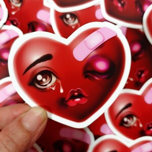 Corazon Roto, Corazon Herido, Pegatina, Calcomania, Sticker, Adhesivo