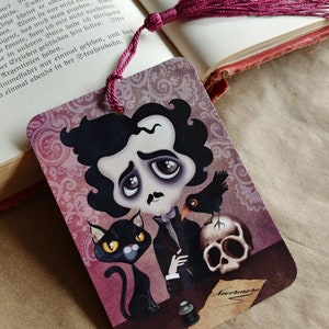Edgar Poet Victorian Gothic Bookmark with Tassel - Book Lovers Gift