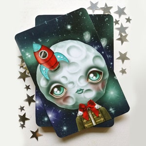 Cartão postal Moon Boy, edição limitada, postcrossing, correio tradicional, troca, amigo por correspondência