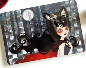 Red, Little Red Riding Hood, Limited Edition Postcard, Postcrossing, Snail Mail, Pen Pal