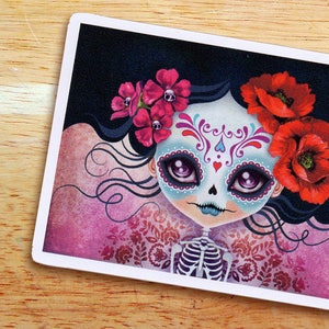 Amelia Calavera Sugar Skull Die Cut Vinyl Sticker, Snail Mail Swap