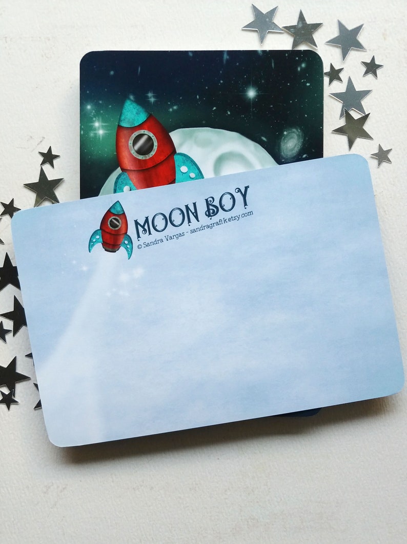 Moon Boy Postcard, Limited Edition, Postcrossing, Snail Mail, Swap, Pen Pal image 5