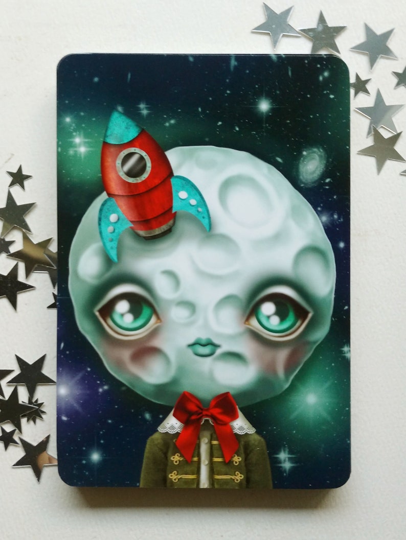 Moon Boy Postcard, Limited Edition, Postcrossing, Snail Mail, Swap, Pen Pal image 4