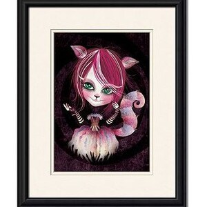 Cheshire Kitty, 8 x 10 Art Print, Alice in Wonderland Print, Cheshire Cat image 2