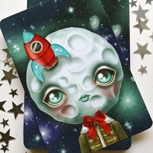 Moon Boy Postcard, Limited Edition, Postcrossing, Snail Mail, Swap, Pen Pal image 2