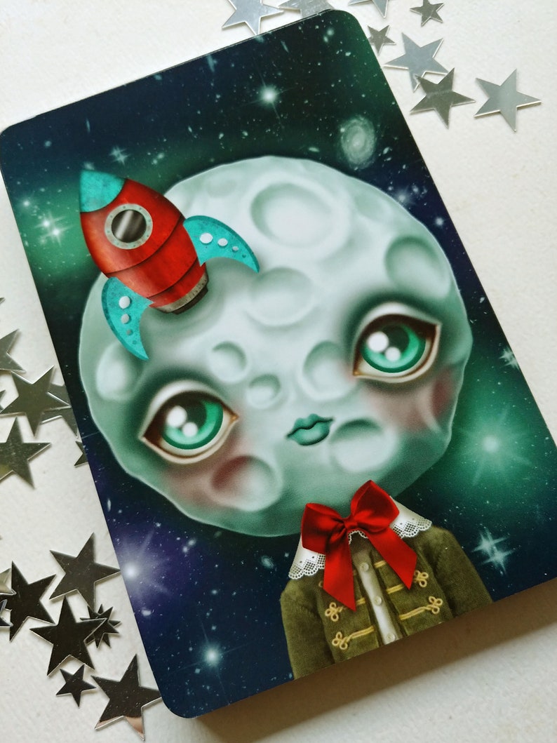 Moon Boy Postcard, Limited Edition, Postcrossing, Snail Mail, Swap, Pen Pal image 6