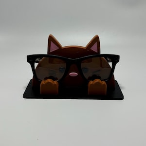 Kitty Glasses Holder – Cute 3D Printed Cat Eyeglass Stand | Purrfect Desk Organizer Gift for Cat Lovers