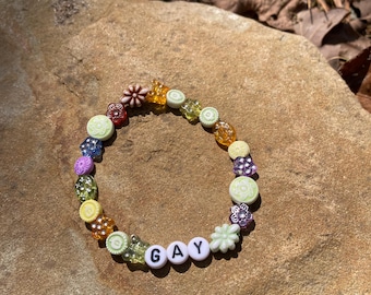 Vintage Bead "GAY" Bracelet