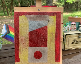 Chop Chop Sparkle 14" x 11" Acrylic Canvas Painting