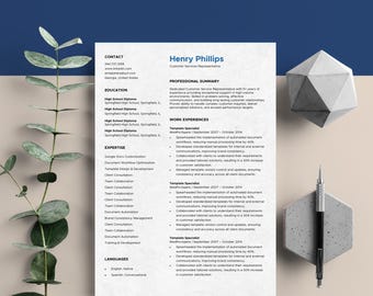 Plantilla de CV de Representante de Atención al Cliente: Compatible con ATS (Descarga inmediata)