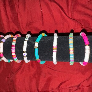 Colorful Clay Beaded Bracelets Gift Ideas