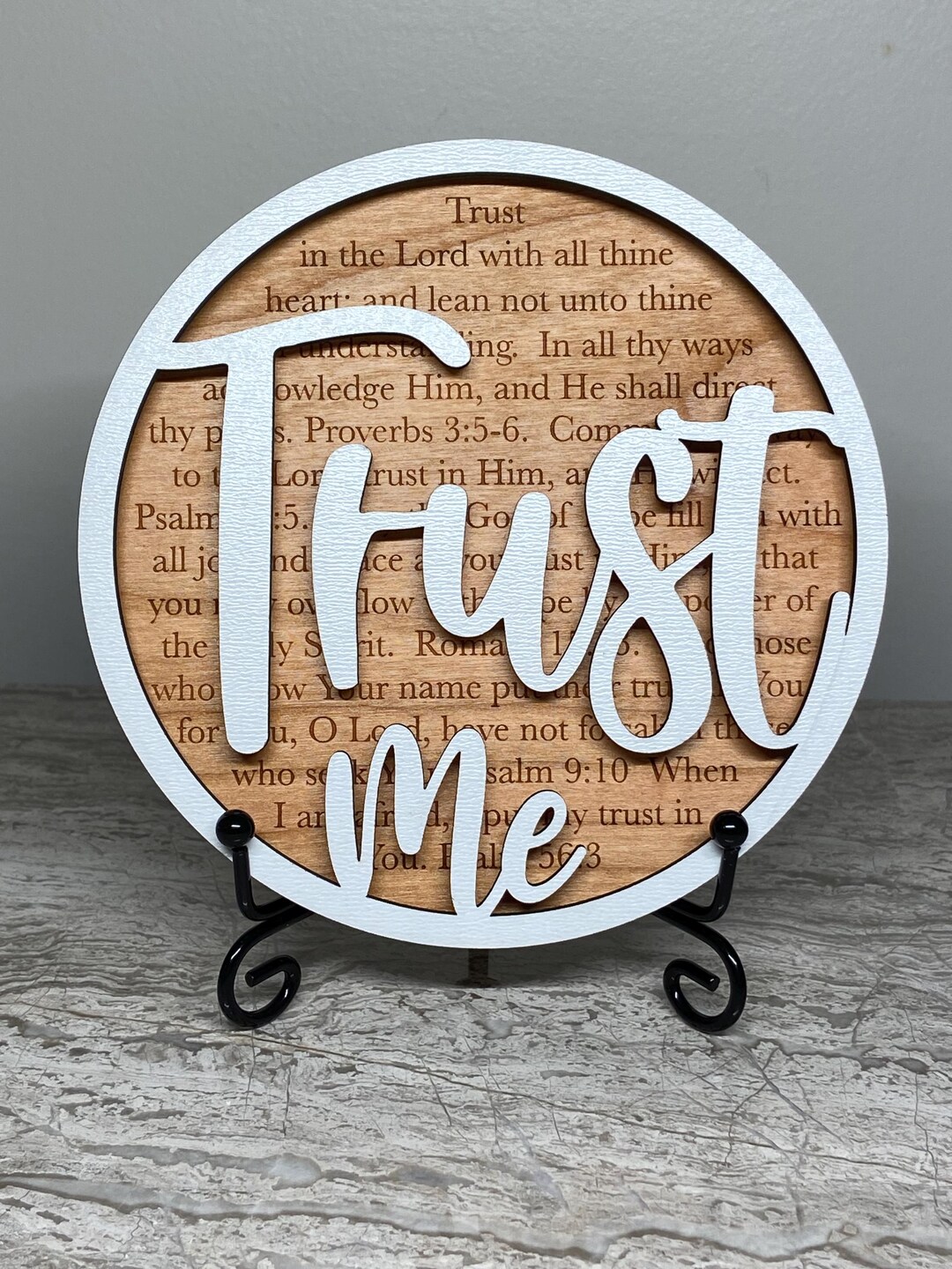 Versues Sign Trust Me - Christian Sign - Bible Verses - Etsy
