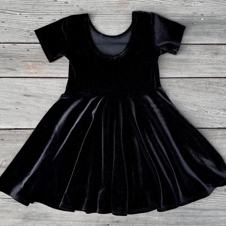 american apparel black velvet dress Black Velvet Dress Black / M main image 1