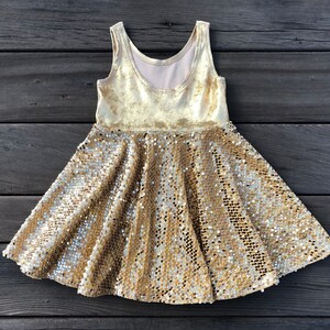 Twirly Sequin Velvet Girls Dresses, Fancy Glam dress, princess dress up, metallic sparkle and shine, blue, gold, pink, handmade by Fi and Me image 9