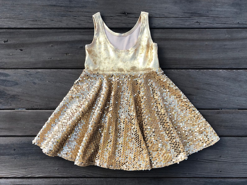 Twirly Sequin Velvet Girls Dresses, Fancy Glam dress, princess dress up, metallic sparkle and shine, blue, gold, pink, handmade by Fi and Me image 9