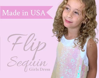 White Sequin Dress: Girls' Holiday Outfit, Elegant Party Attire