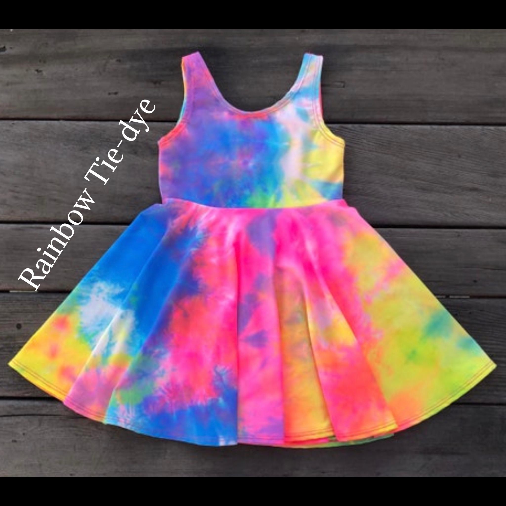 Black Light Reactive Twirly Dress: Neon Glow Party Outfit