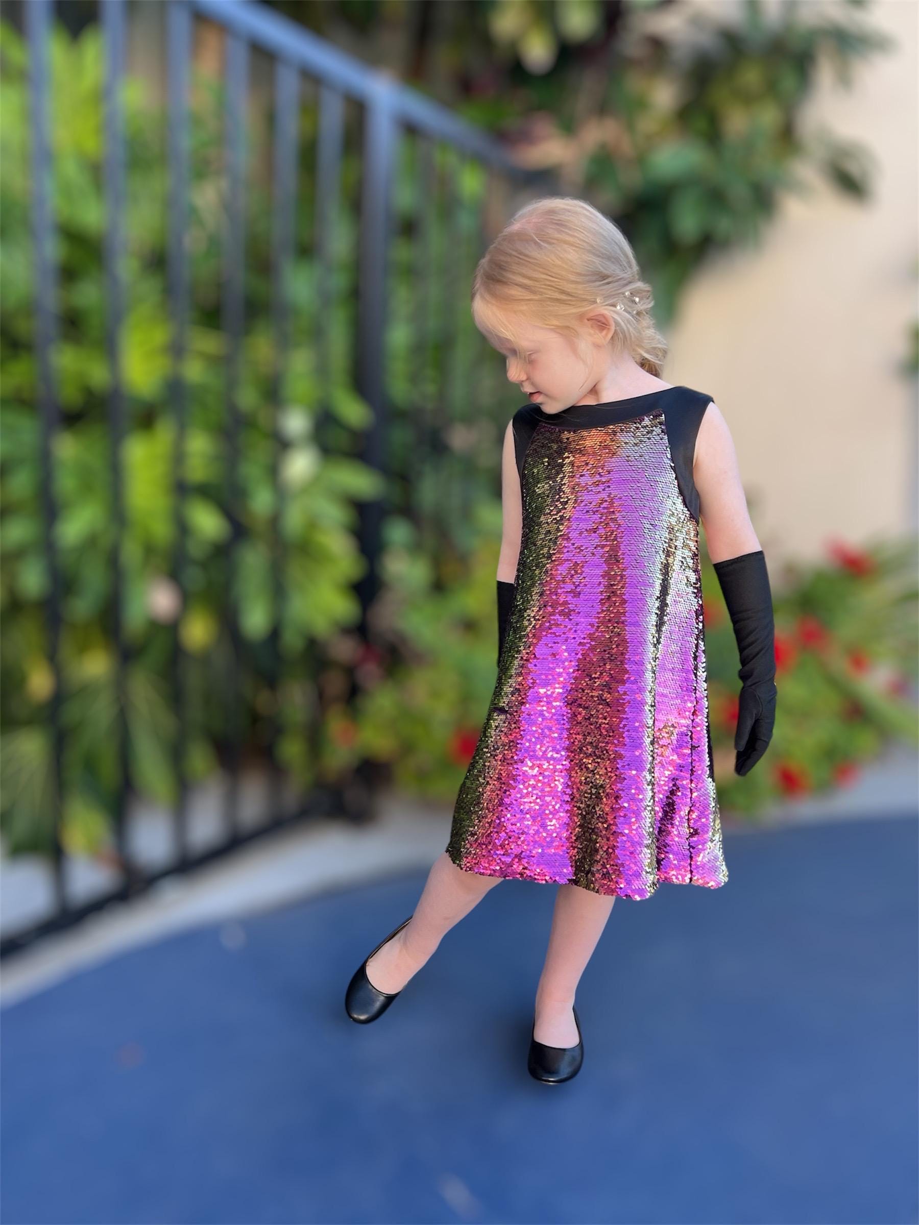 Flip Sequin Girls Dress More Colors Available Mermaid Sequin Double Sided Sequin Dress Girls A Line Dress Special Occasion Sequin Dress