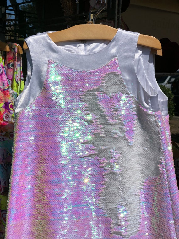 Iridescent Sequin A-line Dress: Girls' Party Princess Outfit - Etsy Hong  Kong