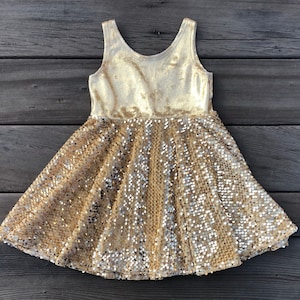 Twirly Sequin Velvet Girls Dresses, Fancy Glam dress, princess dress up, metallic sparkle and shine, blue, gold, pink, handmade by Fi and Me Gold