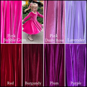 More Colors Available, Velvet Girls Twirly Dress, Gifts for girls, Velvet Dress, Flower Girl Dress, Birthday Girl, Toddler Dress, Baby Dress image 9