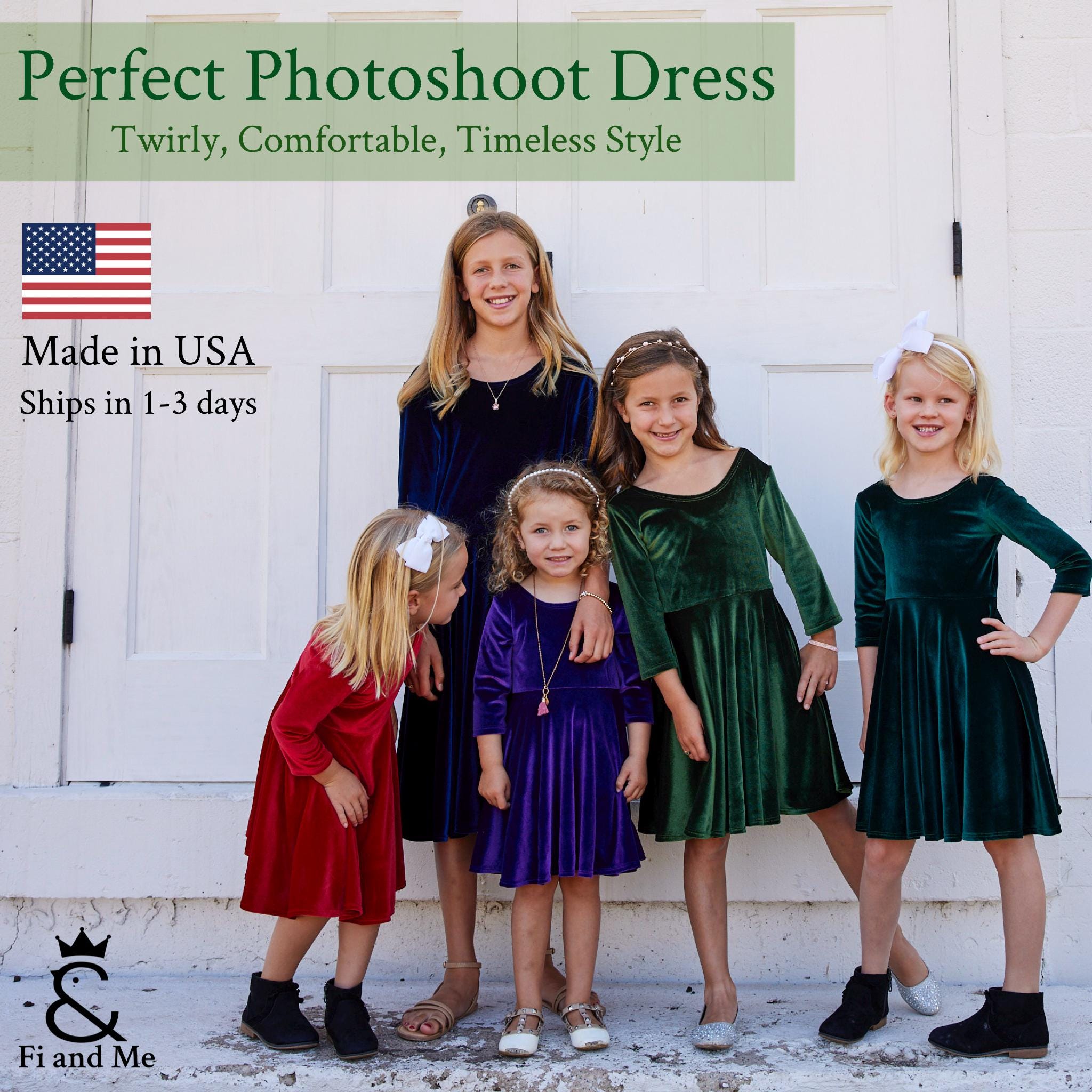 Robe De Noël Pour Fille En Fausse Fourrure Et Velours à Manches Longues Et épaules Dénudées, Robe De Princesse Taille Haute + Bandeau, Rouge, 1-2 Ans