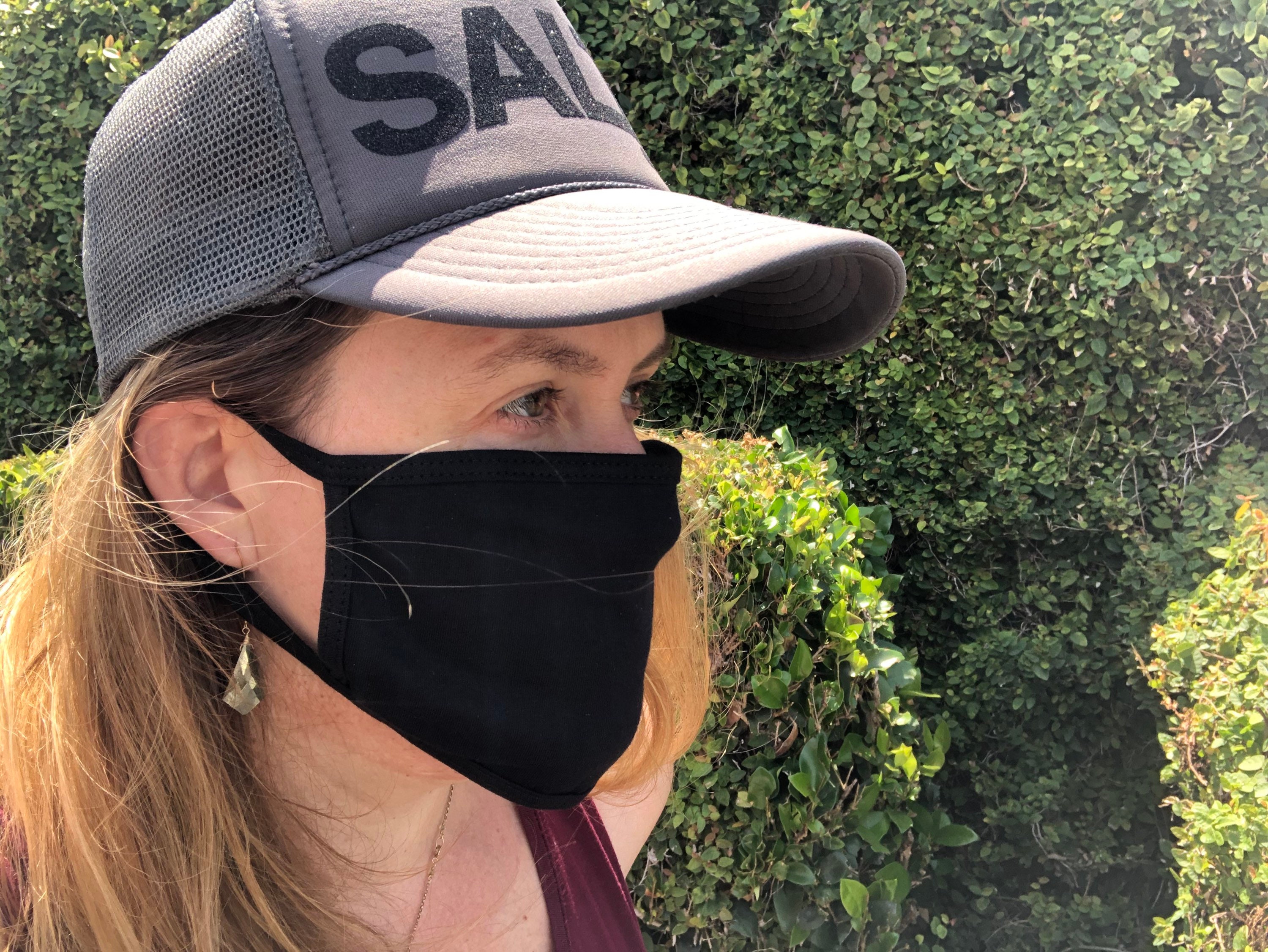 Soft Face Mask Black Jersey Knit Reusable Washable Fabric Etsy