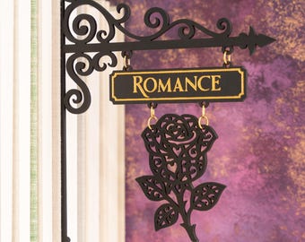 Divisores de género de libros / Rincón de lectura romántico y decoración de biblioteca