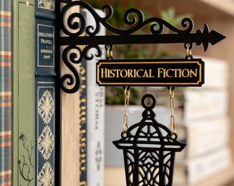 Personalized Bookshelf Tavern Signs, Custom Genres and Book Series, Custom Authors, Readers Gifts