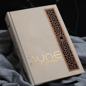 Dune Custom Rebind Hardcover Rare Book Laser Engraved Hardwood by Frank Herbert