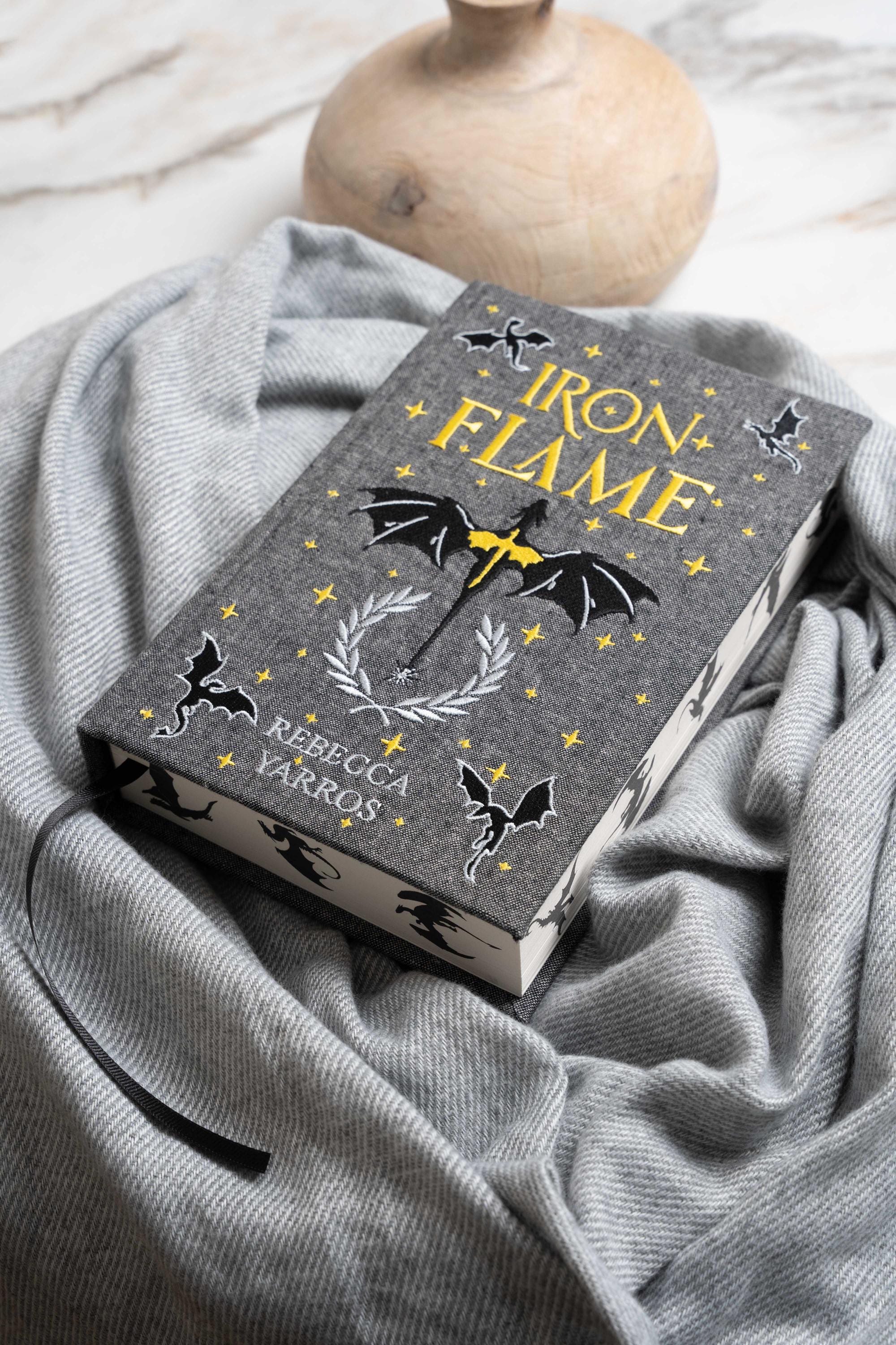 Iron Flame Custom Embroidery Edition Empyrean Fourth Wing Book Two by Rebecca Yarros Book Gift Fantasy Book Series Collector's Edition