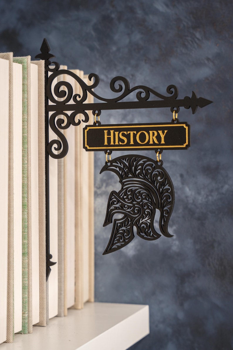 Book Tavern Signs, Handcrafted Bookshelf Dividers, Bookshelf Decor, Home Library Decor, Book Gift, Library Organizers image 12