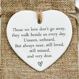 Bereavement Gift, Sympathy Gift, Family Loss, Memorial Gift, Those We Love Don&#39;t Go Away, Thinking of You, Leaving Gift, Remembrance Gift