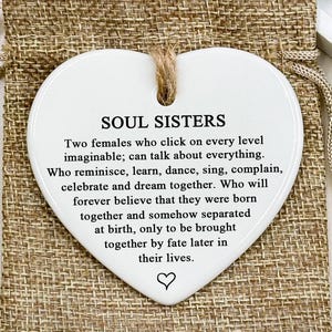 Personalized Best Friend Gift, Gift for Friend, Friendship Gift, Soul Sister Keepsake, Thank You Gifts, Gift for Sister, Gift for Her