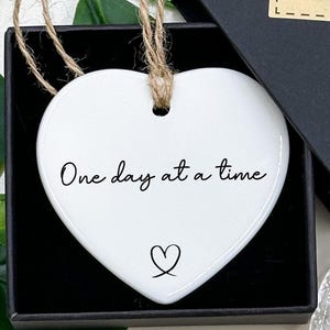 One Day At A Time, Sympathy Gift, Personalized Bereavement Gift for Family, Friend,Stay Strong,Thinking Of You,Tough Times Gift,Leaving Gift