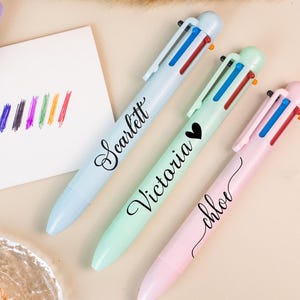 Personalized Colored Ballpoint Pen With Name, Gift for Teacher, Custom Name Pen, Gift for Her Him, Graduation Gifts, Company, Coworker Gift