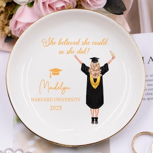 Jewelry Dish Graduation Gifts, Personalized Graduation Gift for Her, Class of 2025, Masters Degree Gifts, Graduation Gifts, Ring Dish