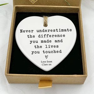 Positive Quote Keepsake, Thank You Gift, Thinking Of You, Tough Times Gift, Personalized Thank You Present, Teacher Gift, Gift for Friend