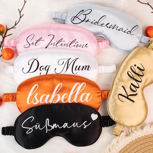 Personalized Eye Masks, Sleepover Party Favor, Sleep Mask, Custom Name Eye Mask, Bachelorette Party Gift, Birthday Gift for Her,Wedding Gift