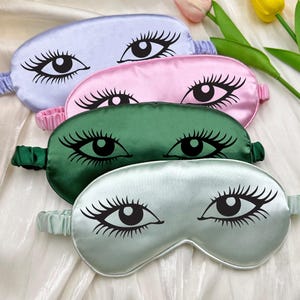 Sleepover Party Funny Eye Mask, Personalized Luxury Eye Mask, Customized Bride Sleep Mask, Wedding Gift, Bachelor Party, Birthday Gift