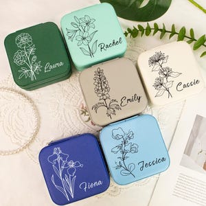 Jewelry Box Gifts for Women, Travel Jewelry Case, Jewelry Boxes Bridesmaid Gift, Personalized Gift for Women, Bridesmaid Proposal