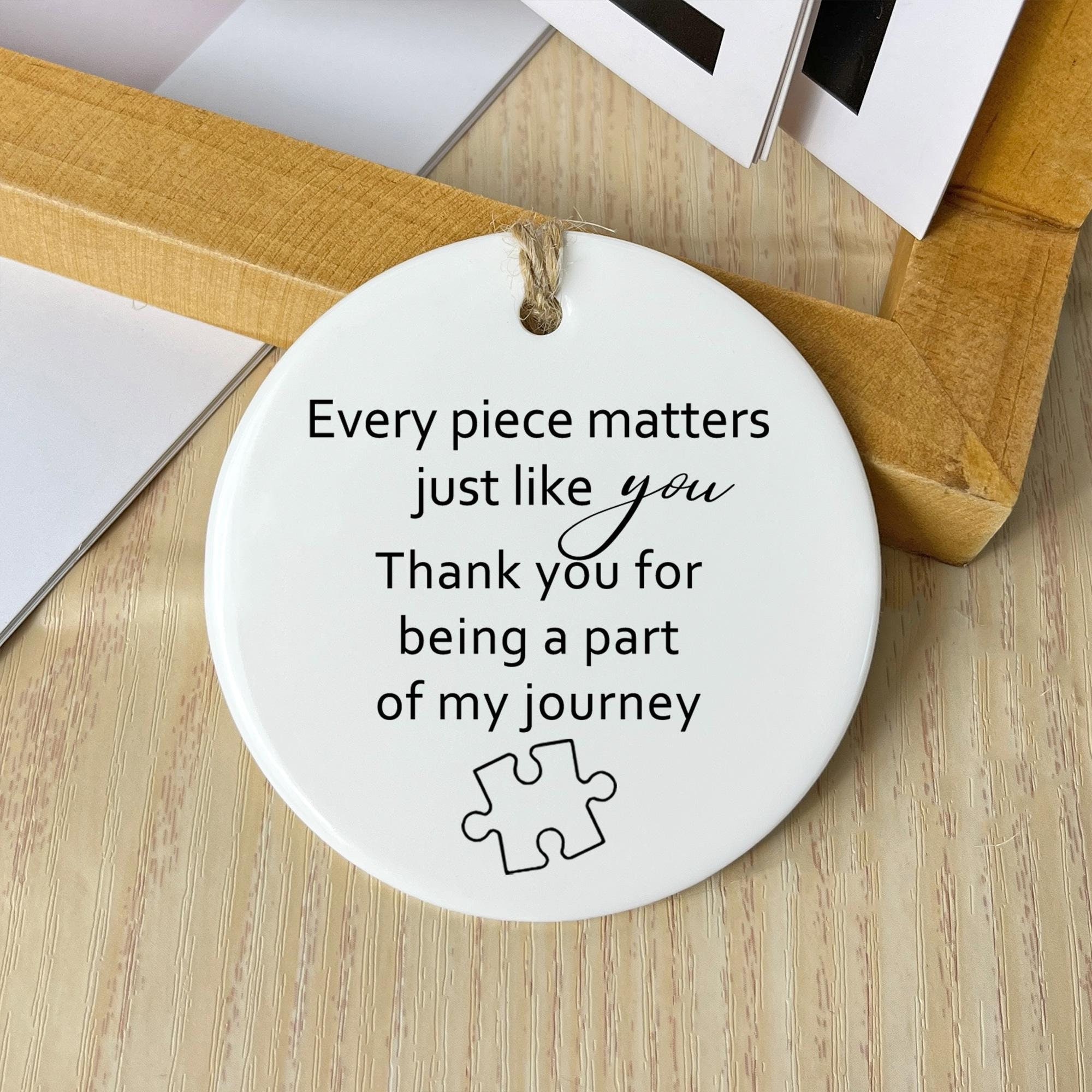 Grazie per aver fatto parte del mio viaggio, ornamento, regalo di ringraziamento, regalo per un amico, regalo per un collega, regalo per un insegnante, regalo per un dipendente, apprezzamento - Italia