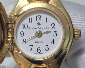 T*J様 ANDRE MOUCHE ゴールド　時計 Vintage Andre Mouche Quartz Watch Gold-plated Bangle