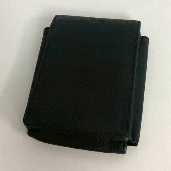CHANEL Coco Mark Cigarette Case Holder Vintage Leather Authentic