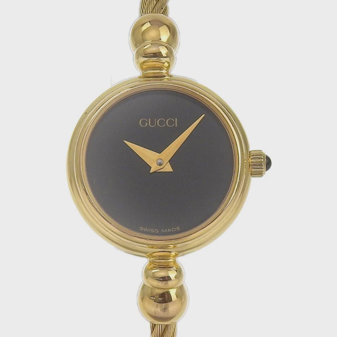 ヴィンテージ GUCCI 2700 2.L ブラック ダイヤル ゴールド QZ
